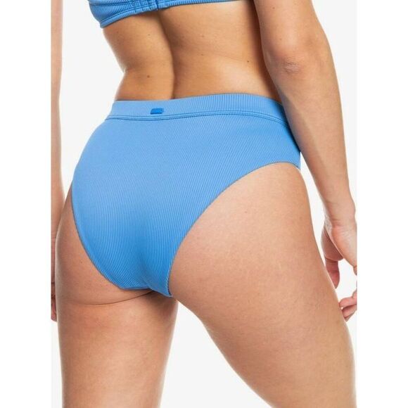 Roxy Rib Love Banded High Waist Moderate Bikini Bottom - Picture 1 of 5